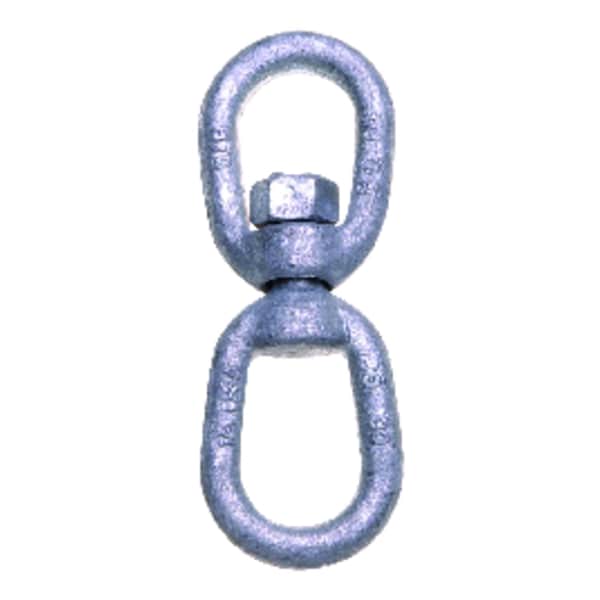 Campbell Chain & Fittings Campbell Galvanized Forged Steel Eye and Eye Swivel 3600 lb T9630835 - main